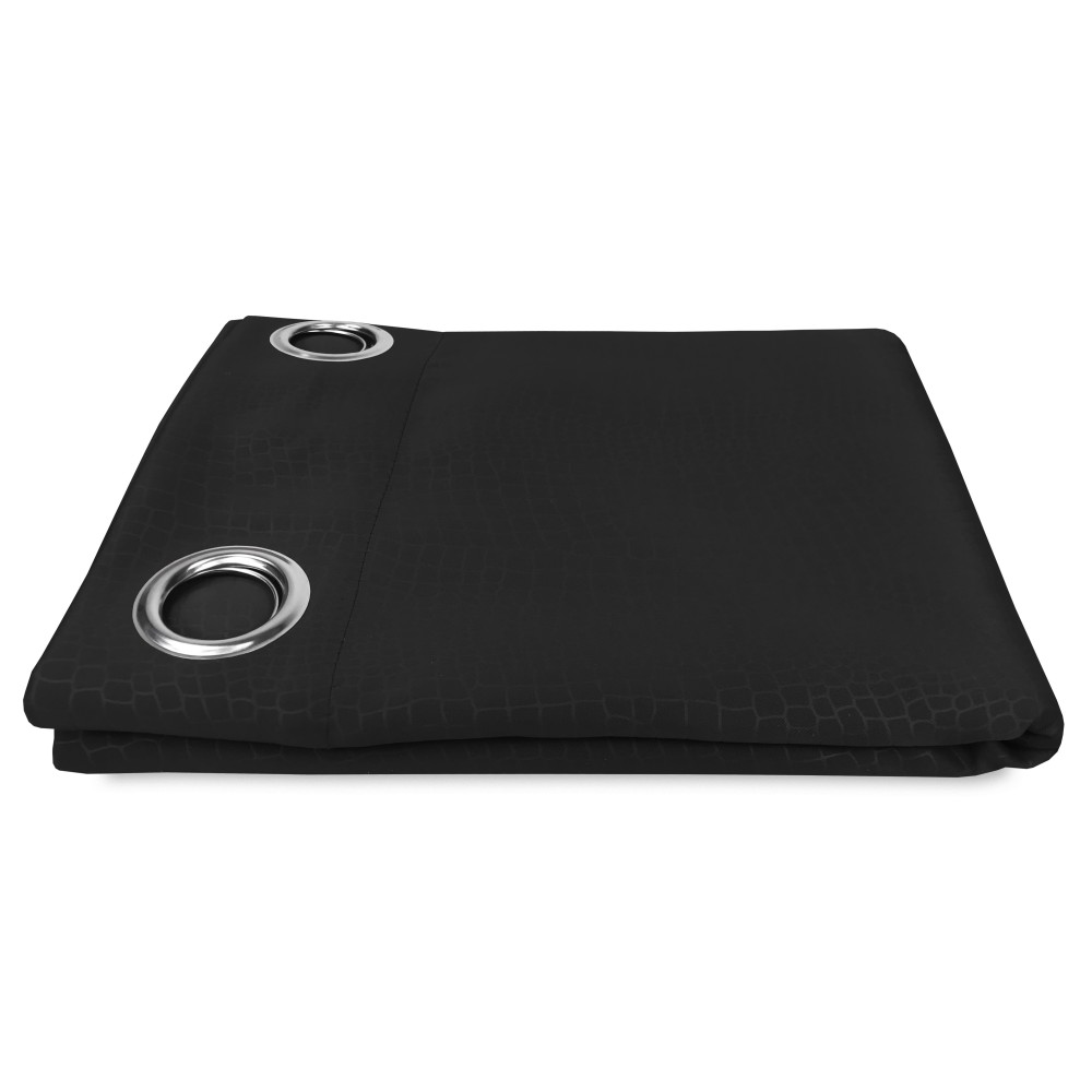 WONDERFUL CURTAIN in solid color BLACK CM. 140X280 BLACK OUT packaged