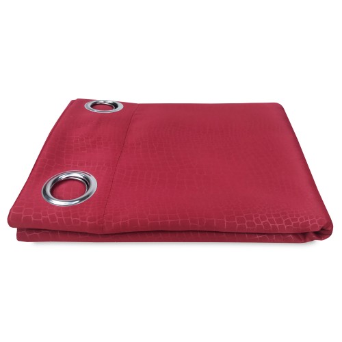 WUNDERBARER VORHANG in Unifarbe BORDEAUX CM. 140X280 BLACK OUT verpackt