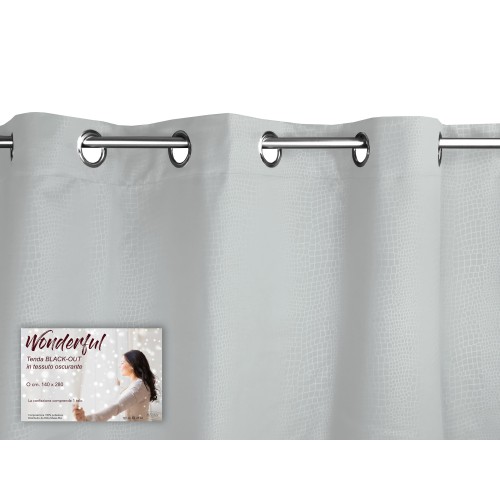Rideau Wonderful gris 140 x 280 cm BLACK OUT