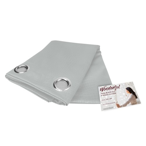 Rideau Wonderful gris 140 x 280 cm BLACK OUT