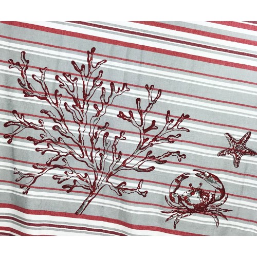 SERVIETTE de plage FOUTA CRABE Rouge de GRANDE taille, sac de Plage, GARDEZ votre CALME CM.100X200