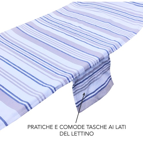 Serviette de plage Fouta Cot Joy en coton avec poches Taille 80 x 200 cm