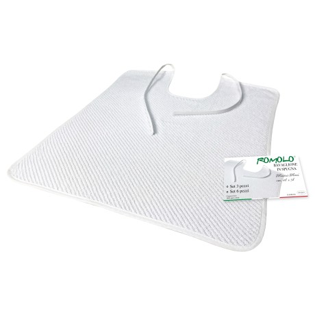 ADULT BIB SET solid white...