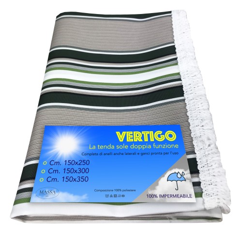 Vertigo Rideau de soleil extérieur pour jardin, balcon, vert, imperméable et hydrofuge