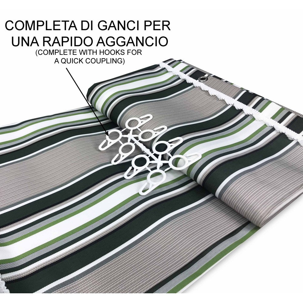 TENDA SOLE VERTIGO da esterno GIARDINO balcone RIGHINO VERDE impermeabile e idrorepellente