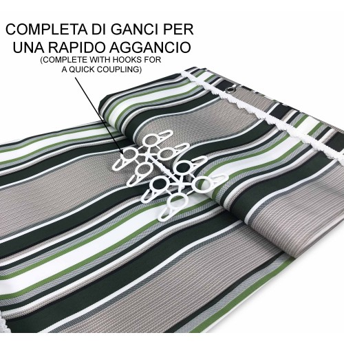 TENDA SOLE VERTIGO da esterno GIARDINO balcone RIGHINO VERDE impermeabile e idrorepellente
