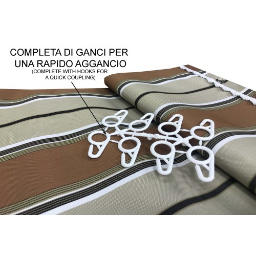 TENDA SOLE VERTIGO da esterno GIARDINO balcone RIGHINO MARRONE impermeabile e idrorepellente