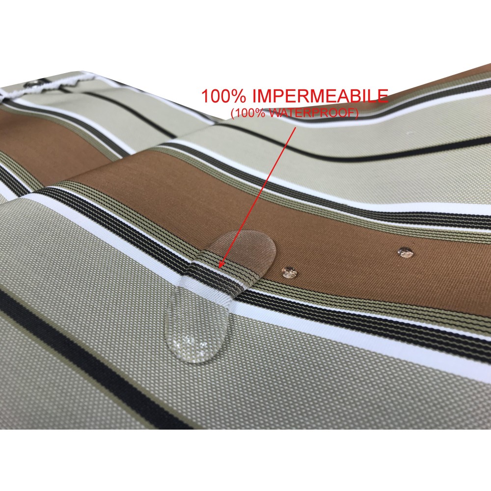 TENDA SOLE VERTIGO da esterno GIARDINO balcone RIGHINO MARRONE impermeabile e idrorepellente