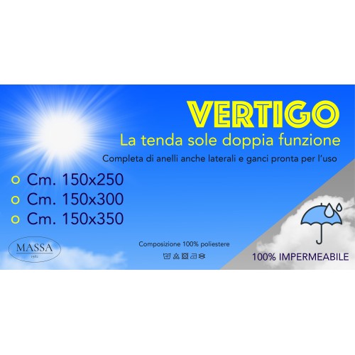 Vertigo Rideau de soleil extérieur jardin balcon uni vert imperméable et hydrofuge