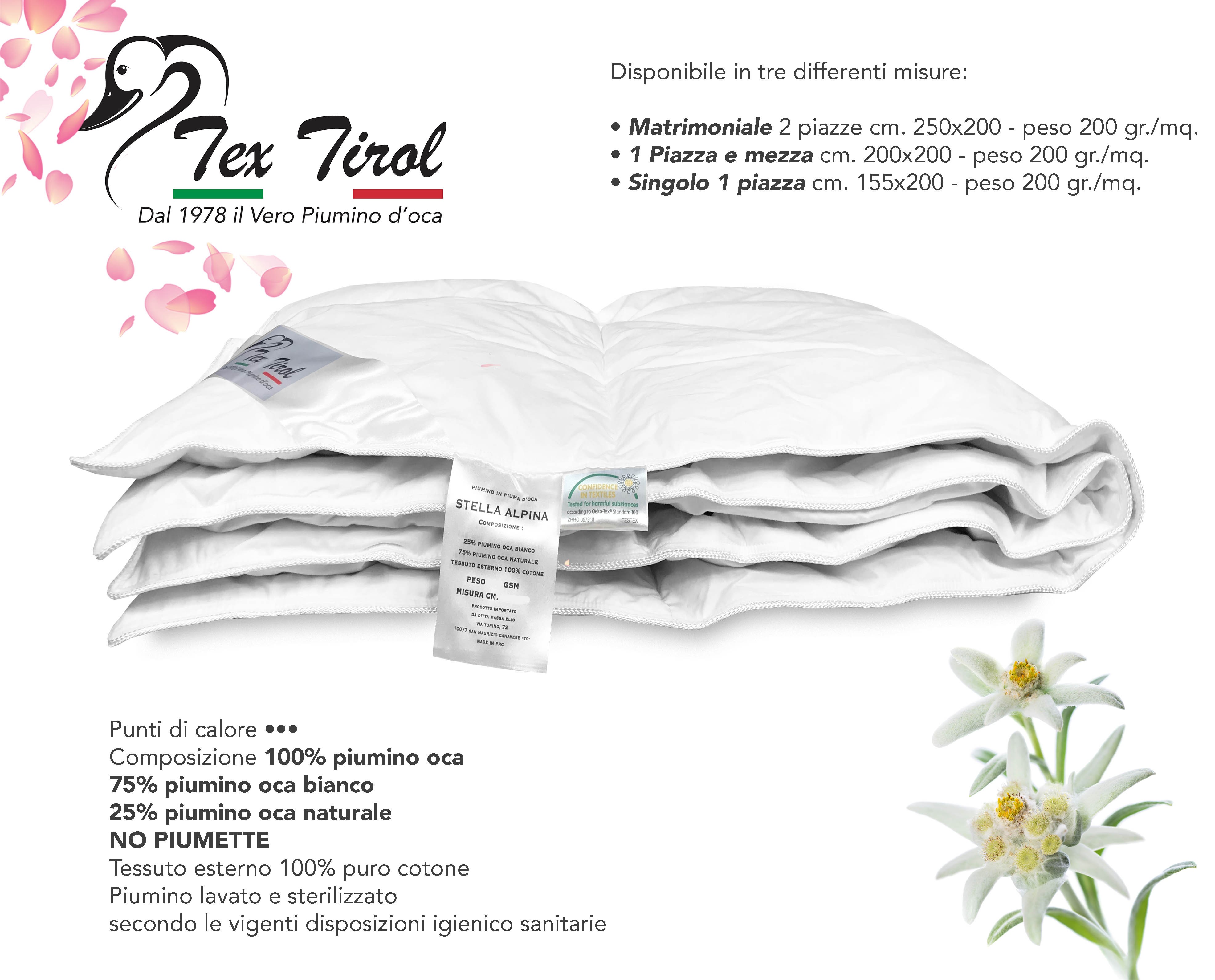 Piumino 200x200 PIUMINO TEX TIROL U00a9 STELLA ALPINA MEDIUM 200