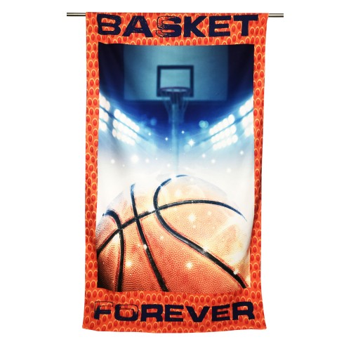 BASKET FOREVER terry beach towel large size cm. 90 X 170