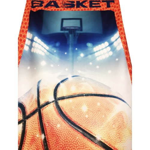 Serviette de plage BASKET FOREVER en tissu éponge Taille L 90 x 170 cm