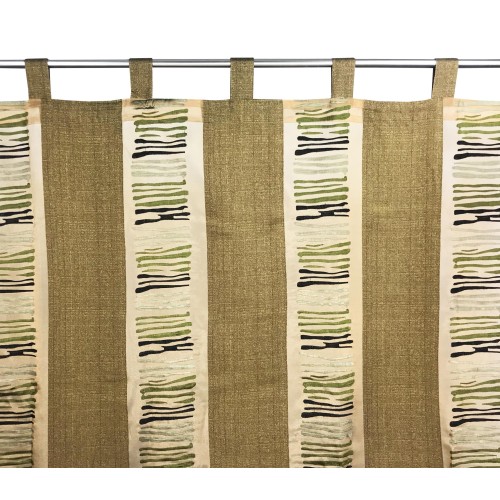 SUPREME CURTAIN STRIPED AND EMBROIDERED CM. 140X280 PACKAGED