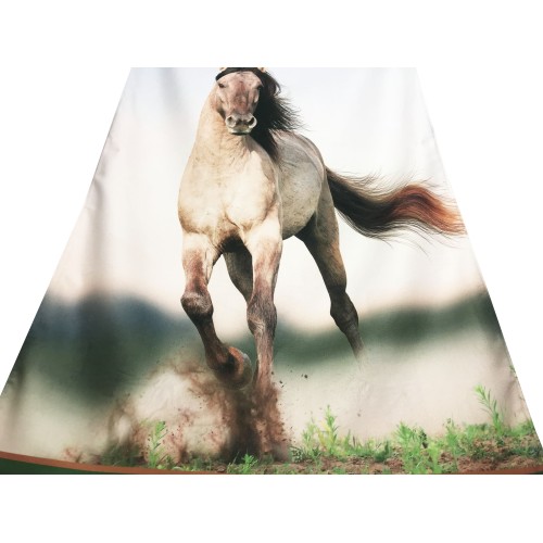 BEACH TOWEL in terry HORSE in RACE size large cm. 90 X 170