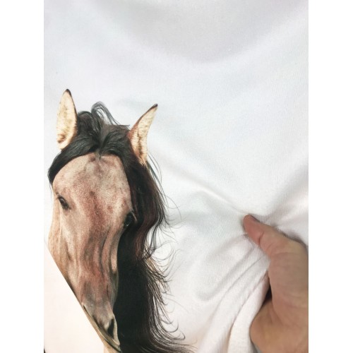 TOALLA DE PLAYA en rizo HORSE en talla RACE grande cm. 90 x 170