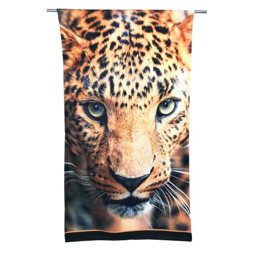 Toalla de rizo LEOPARDO tamaño grande cm. 90 x 170