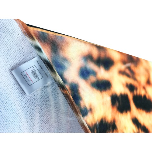 Toalla de rizo LEOPARDO tamaño grande cm. 90 x 170