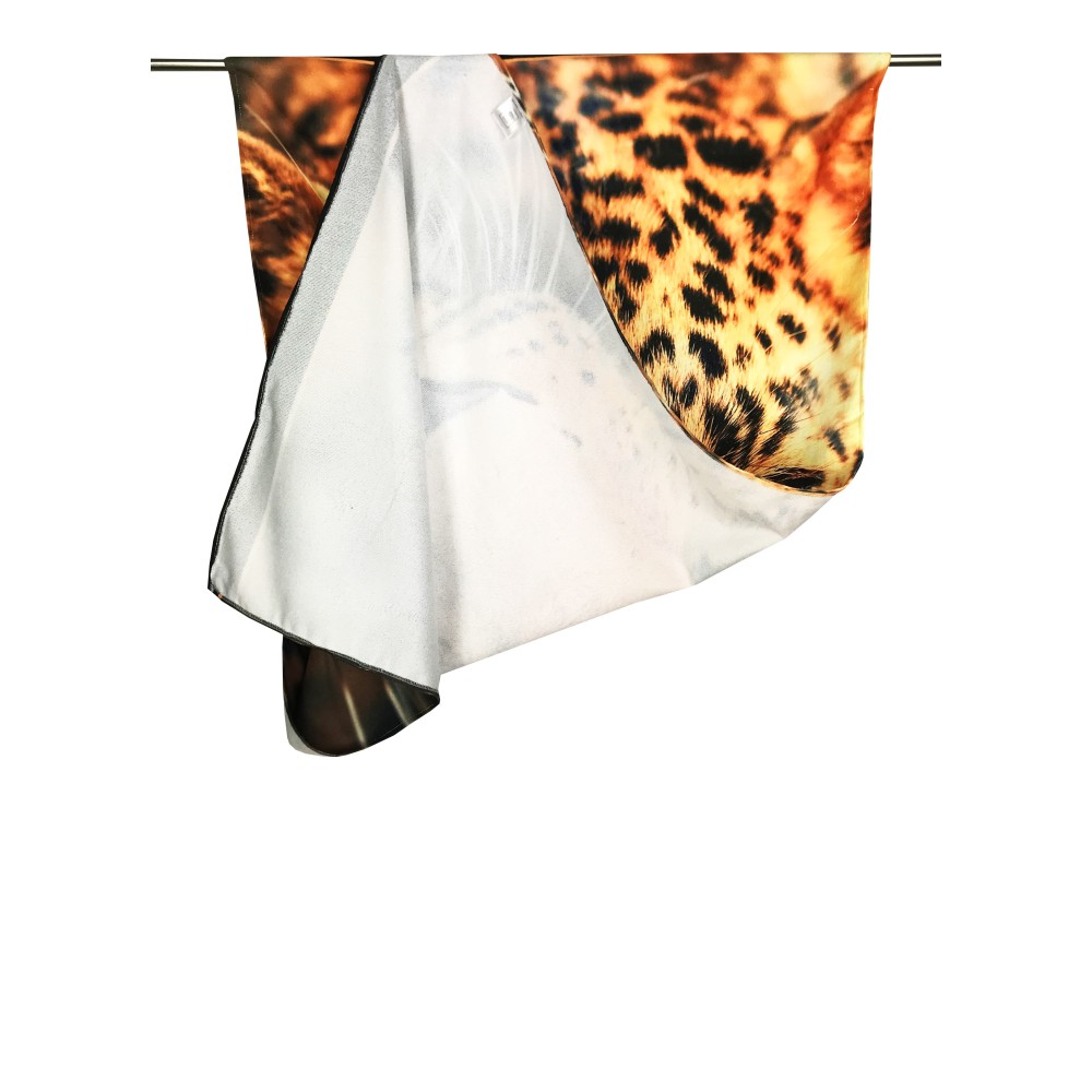 SERVIETTE de plage en éponge LÉOPARD grande taille, le cm. 90 X 170