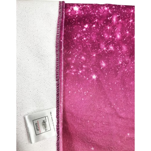 TOALLA DE PLAYA en rizo UNICORNIO Rosa talla grande cm. 90 x 170