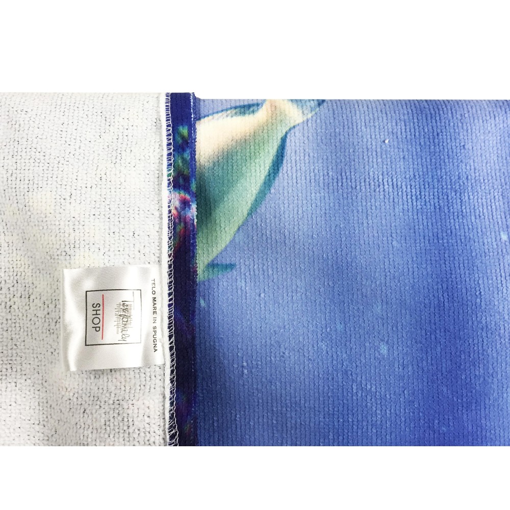BEACH TOWEL in terry SEABED size large cm. 90 X 170