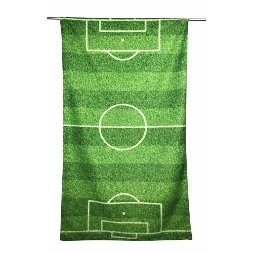 TELO MARE in spugna CAMPO DA CALCIO misura grande cm. 90 X 170