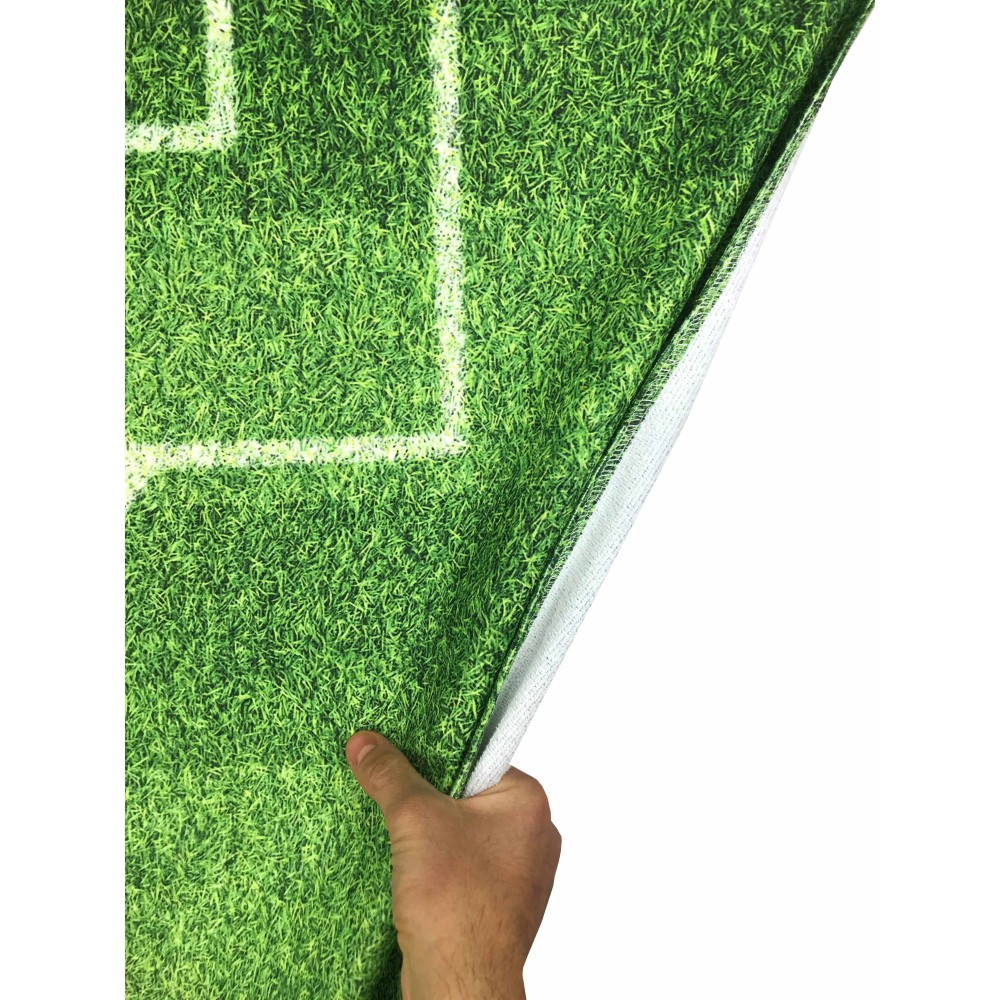 Serviette de plage en éponge, terrain de football, grande taille, 90 x 170 cm