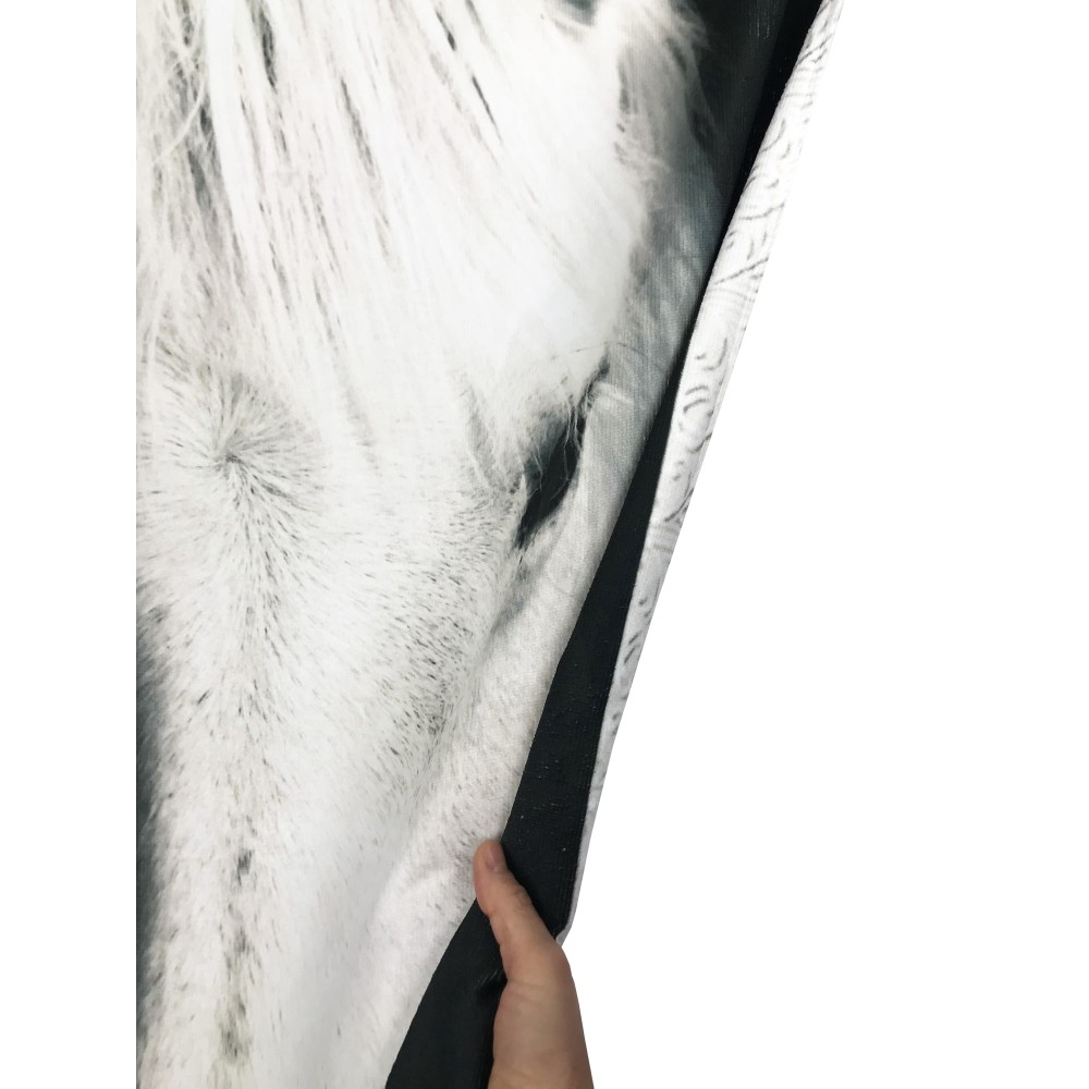 FROTTEE STRANDTUCH WEISSES PFERD Größe groß cm. 90 X 170 CM