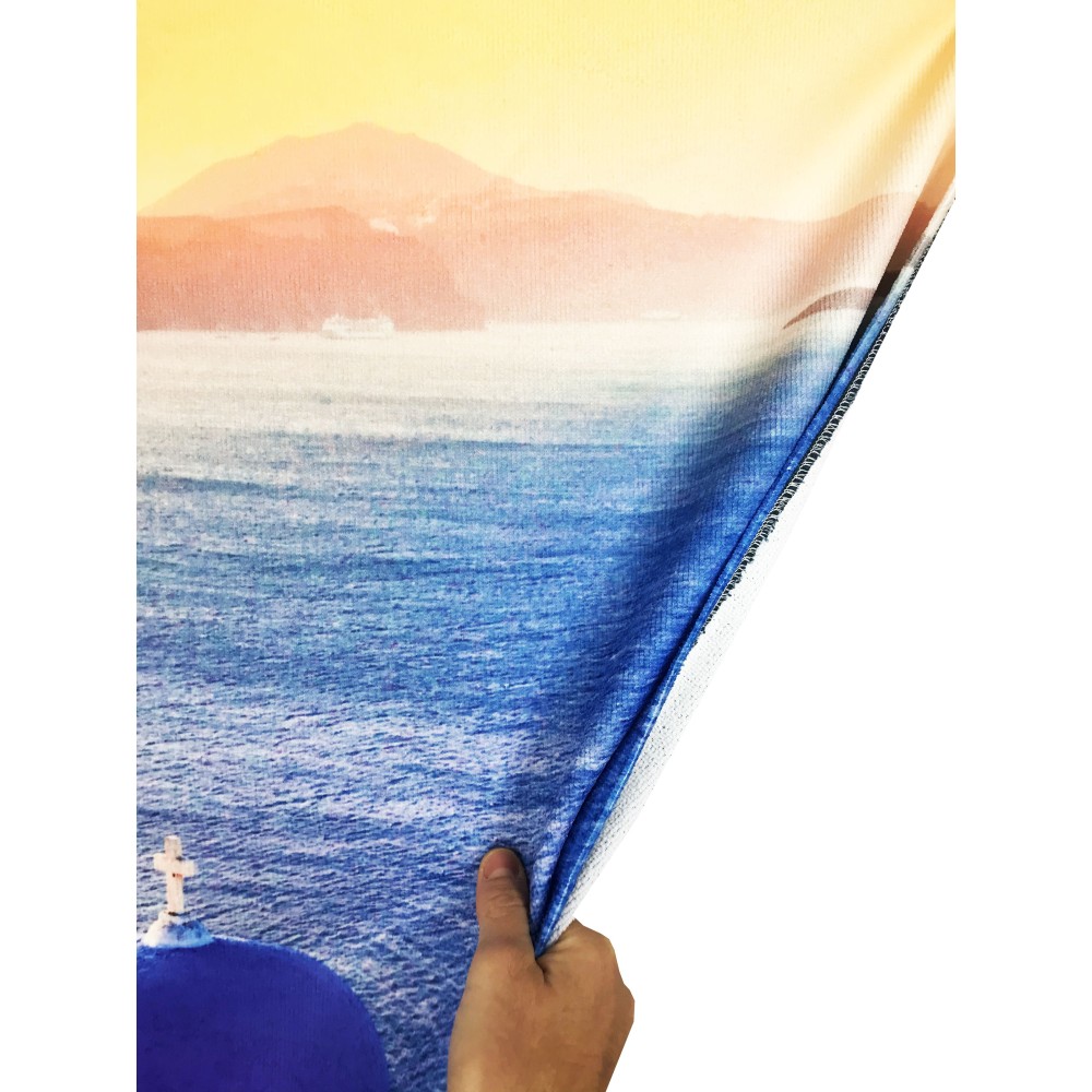 BEACH TOWEL in terry GREECE Santorini Large size cm. 90 X 170