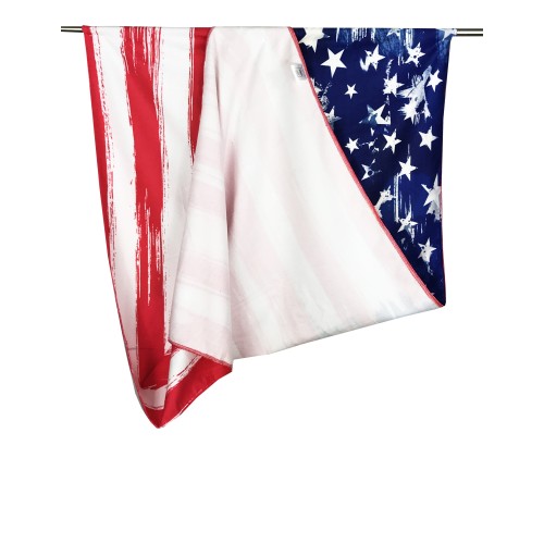 TERRY BEACH TOWEL AMERICAN FLAG size large cm. 90 X 170