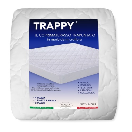 QUILTED MATTRESS COVER in soft TRAPPY MICROFIBER padded