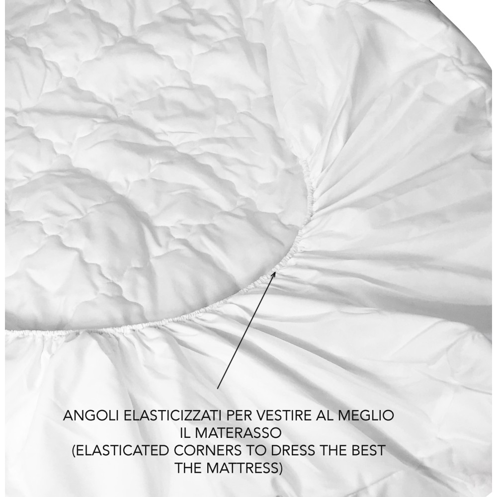 COPRIMATERASSO TRAPUNTATO in morbida MICROFIBRA TRAPPY imbottito