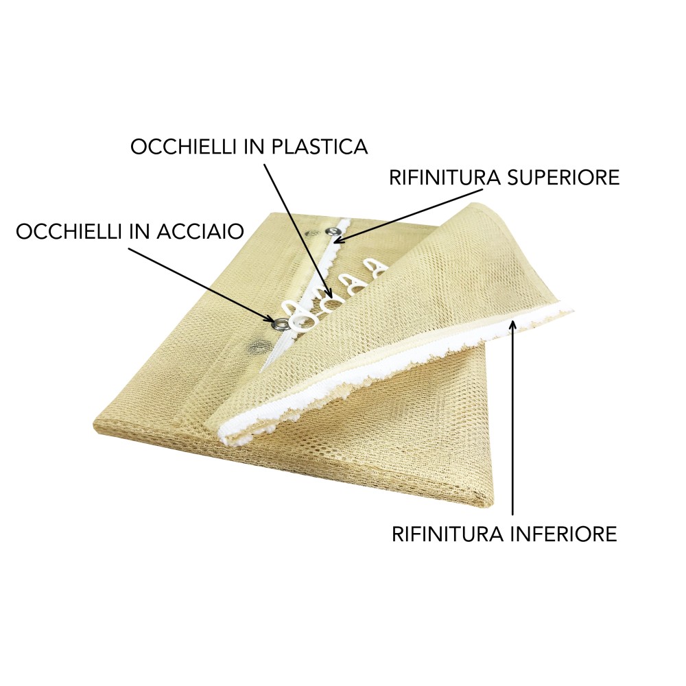 Moustiquaire Extérieure – Tissu Maille Fine – Pour Jardin ou Balcon – Beige Uni