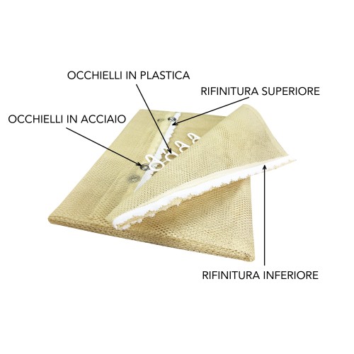 Moustiquaire Extérieure – Tissu Maille Fine – Pour Jardin ou Balcon – Beige Uni