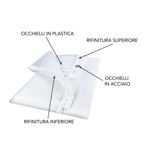 TENDA rete ZANZARIERA da esterno  GIARDINO BALCONE unito BIANCO