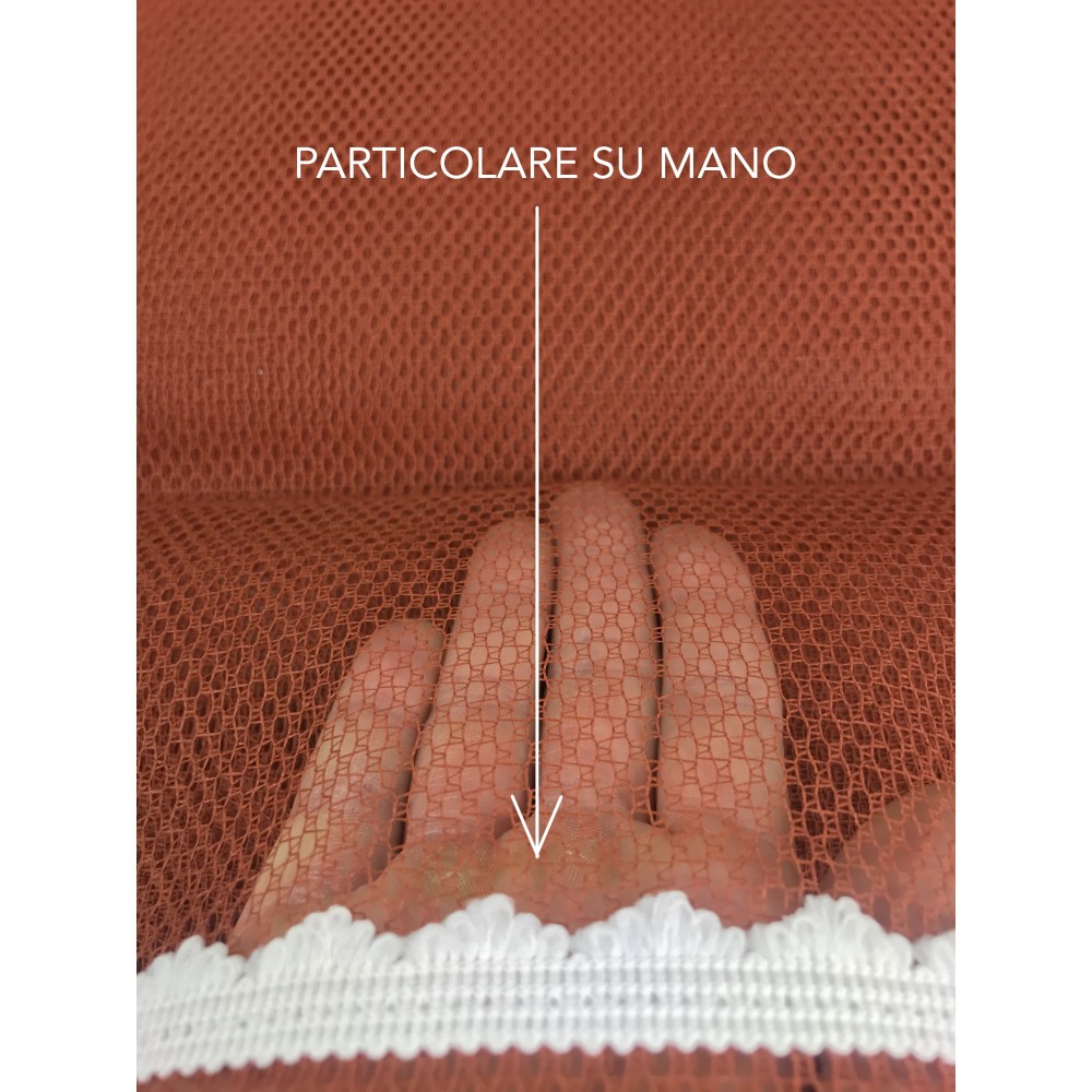 TENDA rete ZANZARIERA da esterno GIARDINO BALCONE unito MARRONE