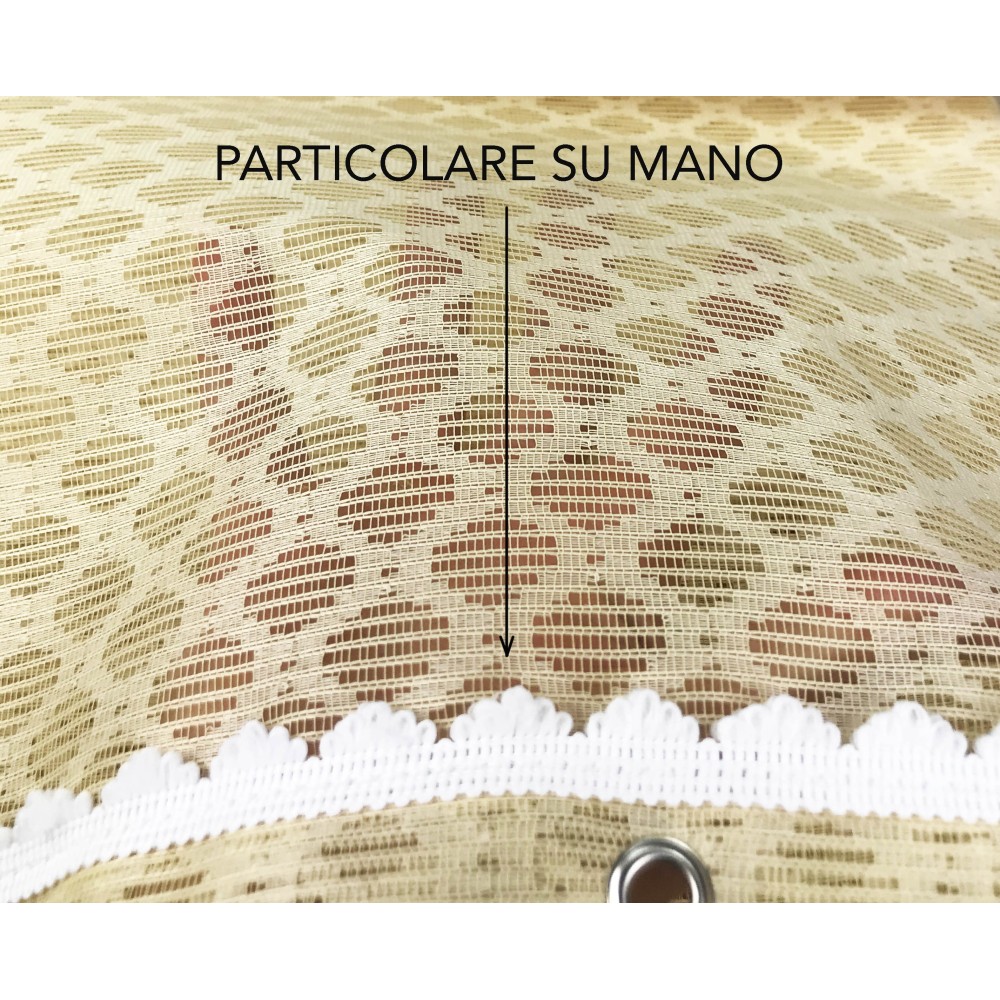 OUTDOOR MOSQUITO net CURTAIN GARDEN BALCONY rhombus plain BEIGE cm.150X250 extra quality