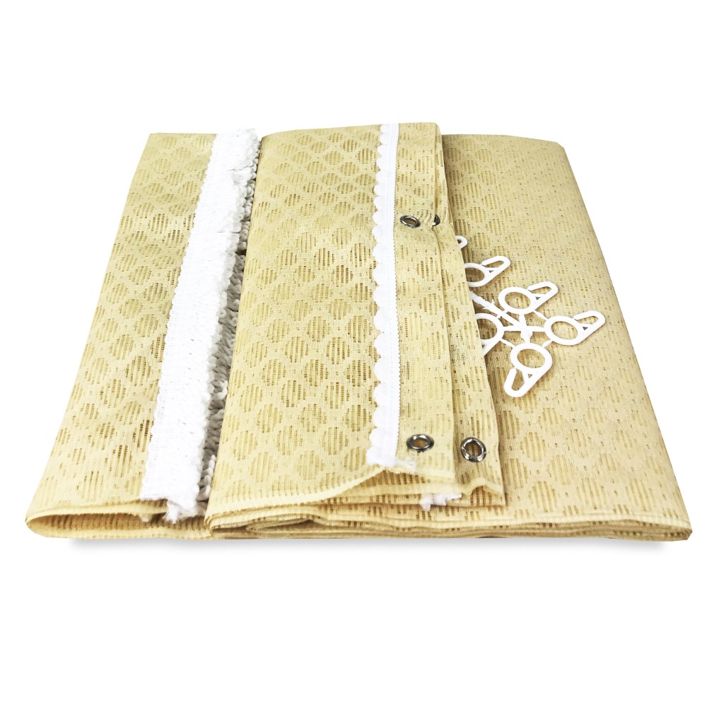 OUTDOOR MOSQUITO net CURTAIN GARDEN BALCONY rhombus plain BEIGE cm.150X250 extra quality