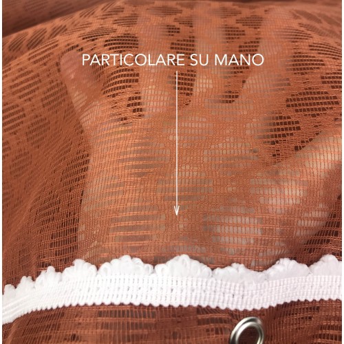 TENDA rete ZANZARIERA da esterno GIARDINO BALCONE rombo unito RUGGINE cm.150X250 qualità extra