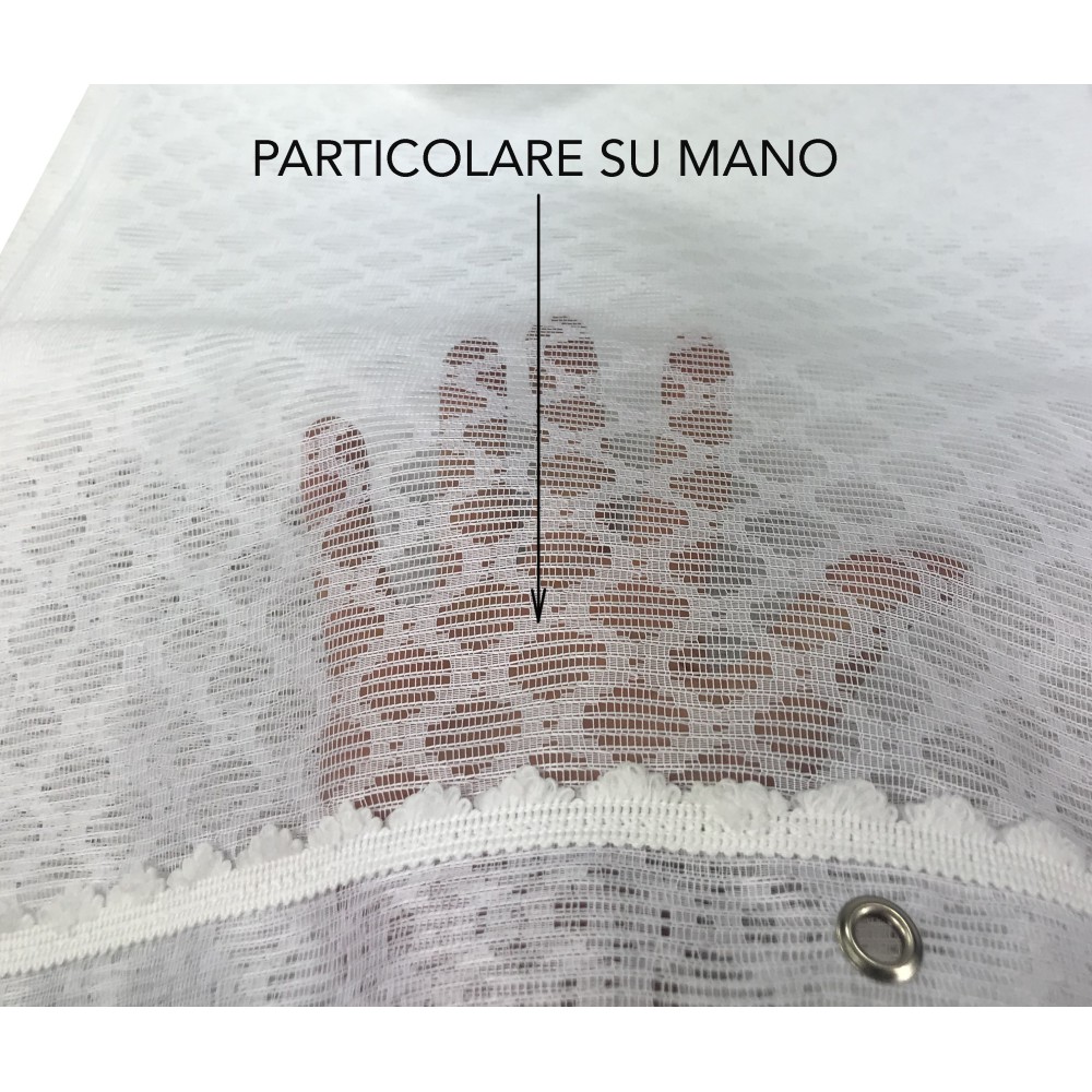 OUTDOOR MOSQUITO NET CURTAIN GARDEN BALCONY rhombus plain WHITE cm.150X250 extra quality