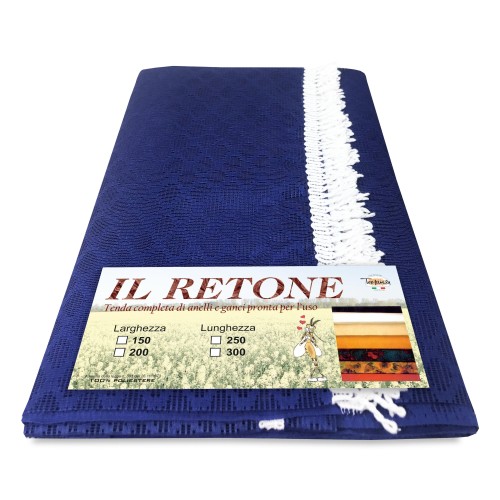 MOSQUITERA EXTERIOR CORTINA JARDÍN BALCÓN rombo macizo AZUL cm.150X250 calidad extra