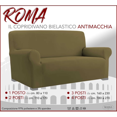 SOFA COVER Universal stretch ROMA stain-resistant DOVE GREY