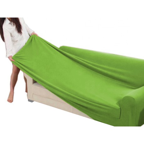 Funda de sofá elástica verde Roma