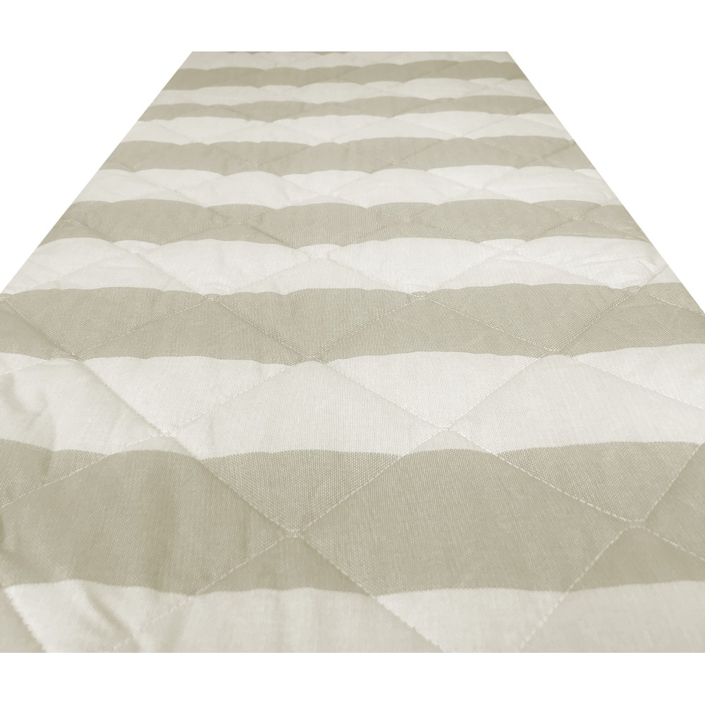 LES COUVRE-LITS MATELASSÉS, RAYÉ FRANÇAISE BEIGE ÉCRU