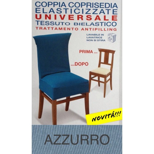 NEW YORK STRETCH CHAIR COVER FULL LIGHT BLUE
