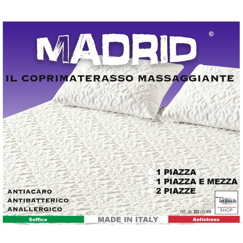 COPRIMATERASSO antiacaro ANALLERGICO MADRID in memory SOFFICISSIMO