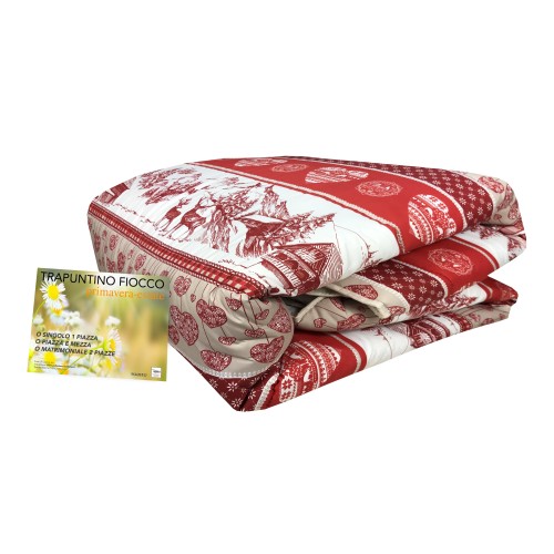 COLCHA ACOLCHADA © LAZO GERMAGNANO TIROLÉS ROJO Made in Italy