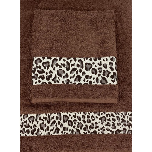 LOT DE SERVIETTES léopard tacheté