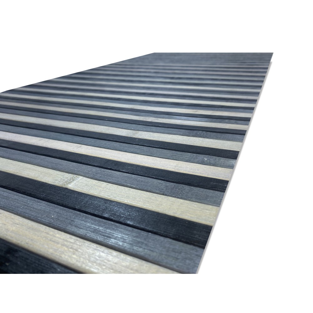 WOODY © KITCHEN RUG in wood BAMBOO GREY BLACK SHADED all sizes