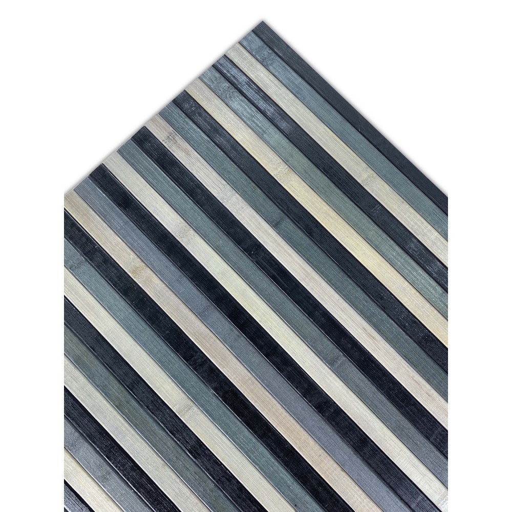 WOODY © KITCHEN RUG in wood BAMBOO GREY BLACK SHADED all sizes