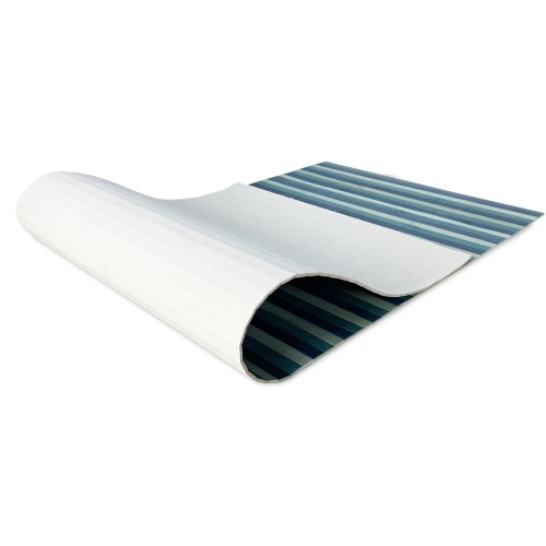 TAPIS de CUISINE WOODY en BOIS de BAMBOU, BLEU, VERT d'eau, à l'ombre toutes les mesures